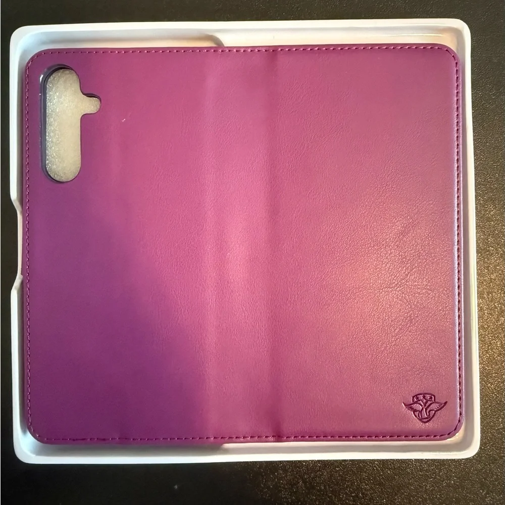 Purple Leather Wallet Phone Case for Samsung Galaxy S23